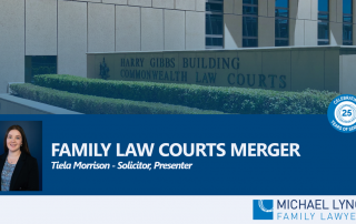 Image to accompany a summary of the webinar called 'Public Webinar - The Family Law Court Merger Explained"